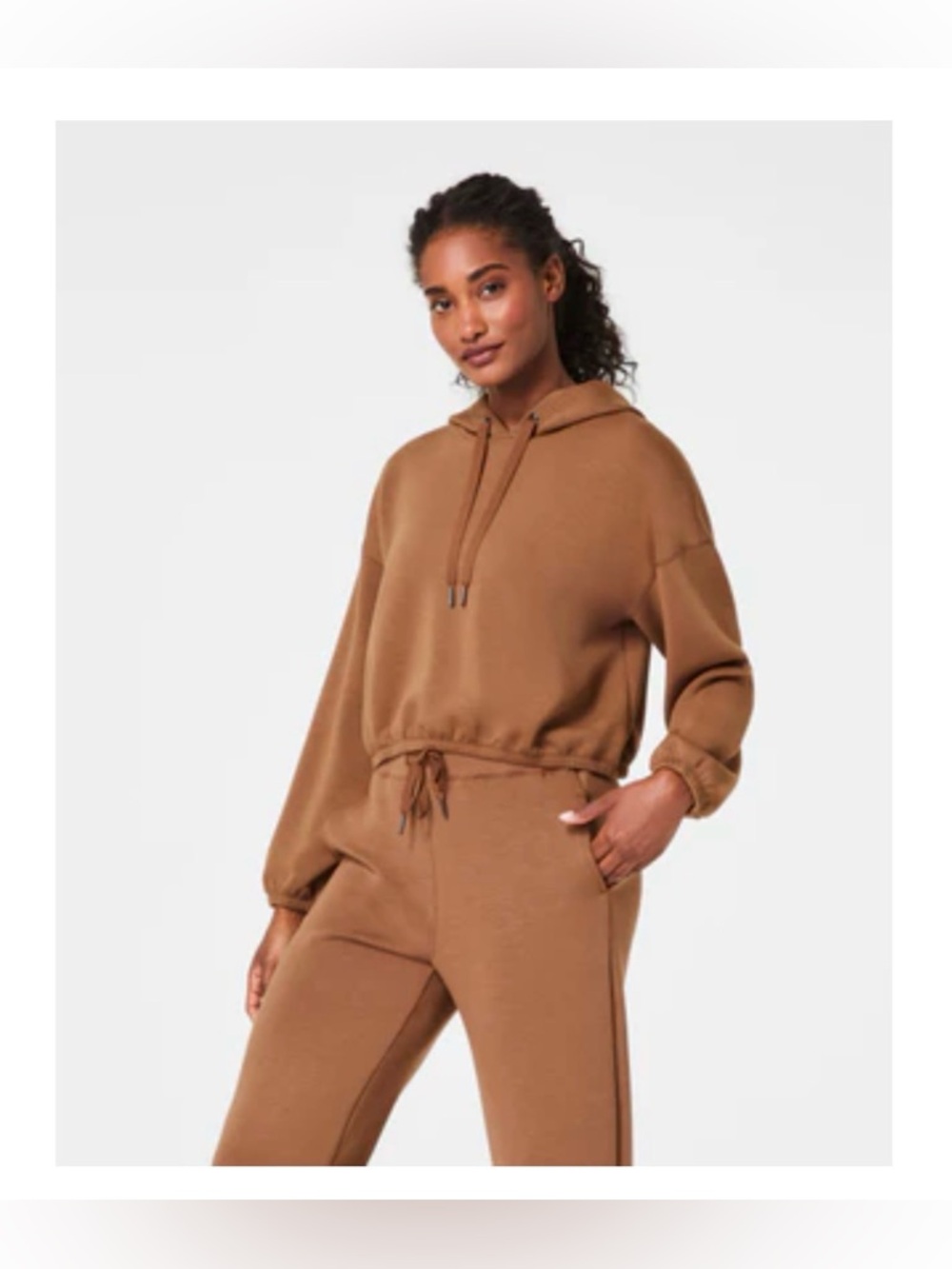 SPANX AirEssentials Cinched Hoodie | Cocoa